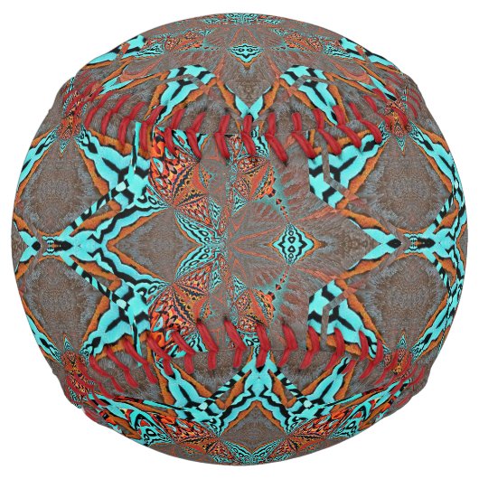 Balle De Softball Étoile fractale de la complexité (Dos)