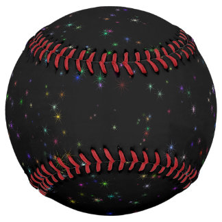Balle De Softball Étoiles brillantes colorées dans le ciel nocturne
