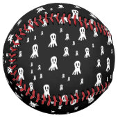 Balle De Softball Fantômes d'Halloween foncé (Devant gauche)
