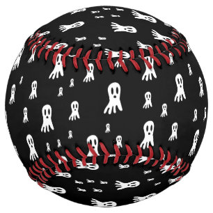 Balle De Softball Fantômes d'Halloween foncé