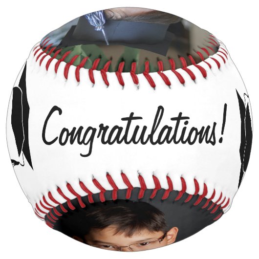 Balle De Softball Félicitations Diplômé Cap 2 Photo  (Dos)