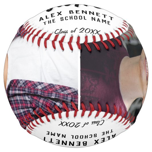 Balle De Softball Félicitations Diplômé Cap 2 Photo (Devant)