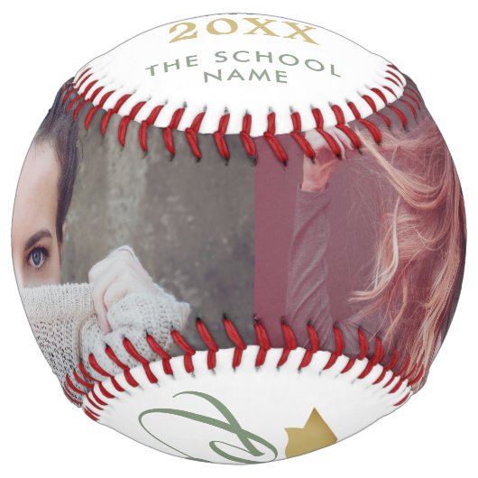 Balle De Softball Félicitations Élégantes Grad Grad Grad Graduation  (Devant)