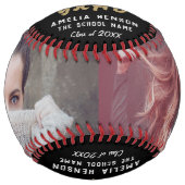 Balle De Softball Félicitations Grad Black Grad Graduation 2 Photo (Devant)