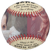 Balle De Softball Félicitations rustiques Grad Grad Grad Grad Gradua (Devant)