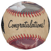 Balle De Softball Félicitations rustiques Grad Grad Graduation Cap 2 (Dos)