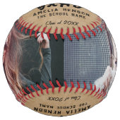 Balle De Softball Félicitations rustiques Grad Grad Graduation Cap 2 (Devant)