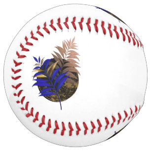 Balle De Softball Ferme bleue sur cercle noir
