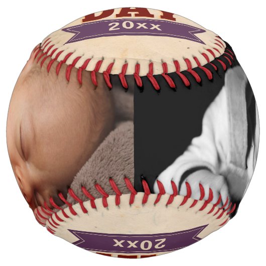 Balle De Softball Fête des pères personnalisée (Devant)