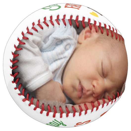 Balle De Softball Fête des pères personnalisée unique (Devant gauche)