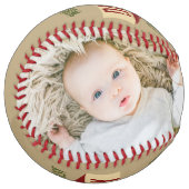 Balle De Softball Fête des pères personnalisée unique faite par vous (Devant gauche)