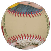 Balle De Softball Fête des pères personnalisée unique faite par vous (Dos)