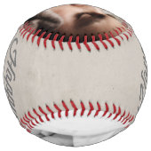 Balle De Softball Fête des pères personnalisée unique (gris) (Dos)