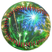 Balle De Softball feu bleu jaune or (Devant gauche)