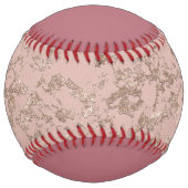 Balle De Softball Fille Rose Gold Personnalisé (Devant)