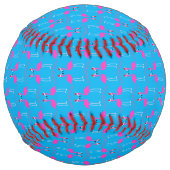Balle De Softball Flamants roses lesbiennes de Noël Flamant rose Bel (Dos)