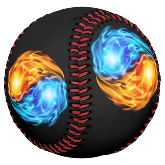 Balle De Softball Flames jumelles (Incliné)