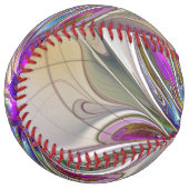 Balle De Softball Fleur d'art Abstrait, énergique et coloré (Devant gauche)