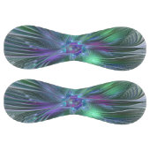 Balle De Softball Fleur vert violet Art Abstrait moderne Fractal (Panneaux)