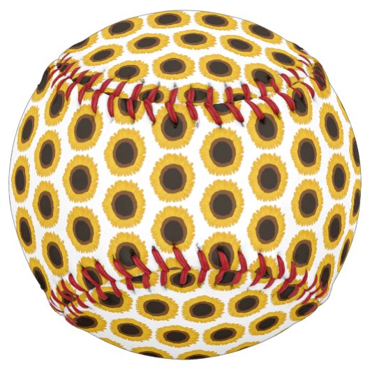 Balle De Softball Fleurs de soleil (Devant)