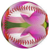 Balle De Softball FLEUVE PURPLE - Art Fractal - (Devant gauche)