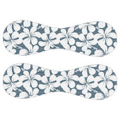 Balle De Softball Floral rayé tropical blanc (Panneaux)