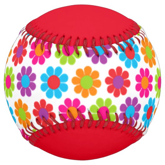Balle De Softball Flower Power (Devant)