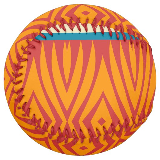 Balle De Softball Formes dans de rétros couleurs (Devant gauche)