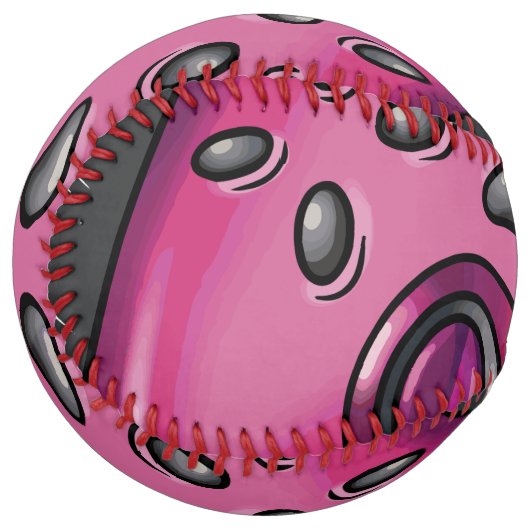 Balle De Softball Gamer Girl design (Devant gauche)