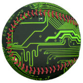 Balle De Softball Geek de la carte de circuit électronique Nerd PCB (Devant gauche)