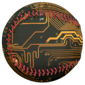 Balle De Softball Geek Sortie carte circuit électronique orange PCB  (Devant gauche)