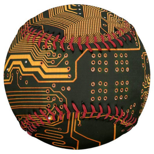Balle De Softball Geek Sortie carte circuit électronique orange PCB  (Devant)