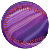 Balle De Softball Géode Violet Tourbillonnant Tombé (Devant gauche)