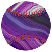 Balle De Softball Géode Violet Tourbillonnant Tombé (Dos)