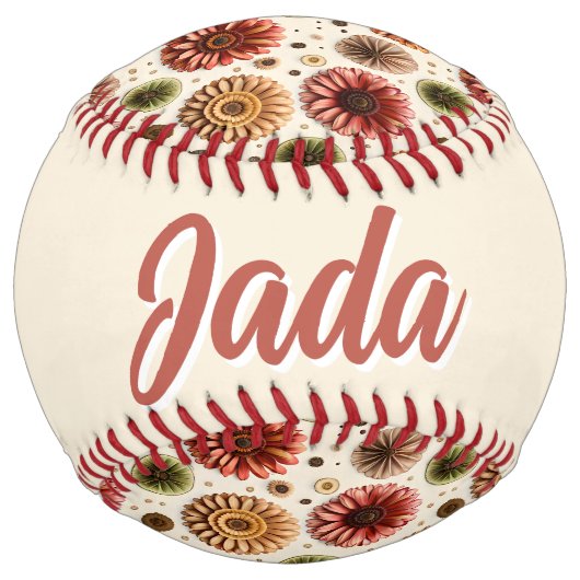 Balle De Softball Gerbera Galore (personalized) (Dos)