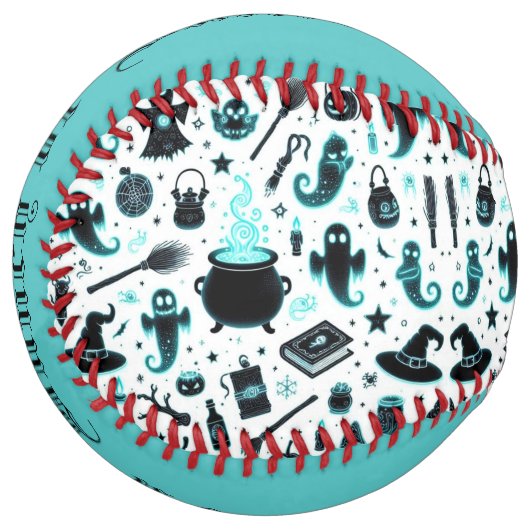 Balle De Softball Ghostly Glows (customize) (Devant gauche)