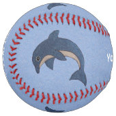 Balle De Softball Glitterie Bleu Bleu Bleu Bleu Bleu Dauphin Positio (Devant gauche)