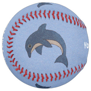 Balle De Softball Glitterie Bleu Bleu Bleu Bleu Bleu Dauphin Positio