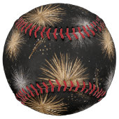 Balle De Softball Glitzy Black Silver Gold Sparkle (Dos)