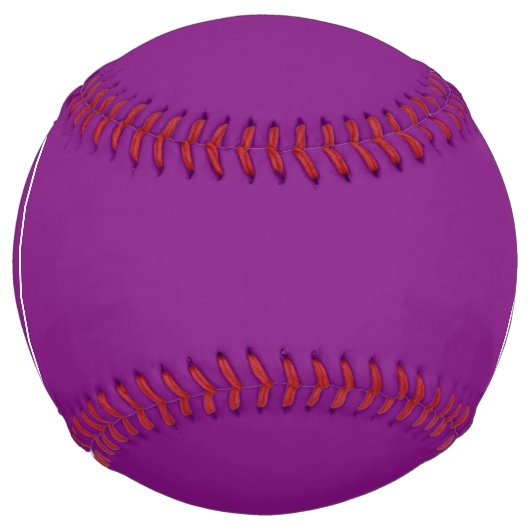 Balle De Softball Gras moderne 3 initiales Monogramme | Blanc et pou (Devant)
