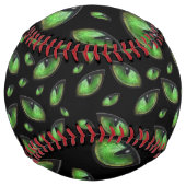 Balle De Softball Green Cats Eyes Motif, (Dos)