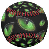 Balle De Softball Green Cats Eyes Motif, (Devant)