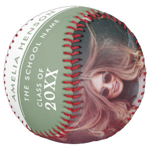 Balle De Softball Green Félicitations Grad Grad Graduation 2 Photo