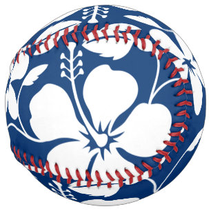 BALLE DE SOFTBALL HAWAIIAN HULA (HIBISCUS) NAVY