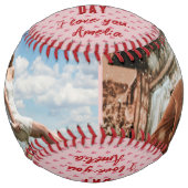 Balle De Softball Heureuse Sainte-Valentin Coeur rose 2 Photo Boyfri (Devant)
