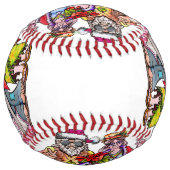 Balle De Softball Hippie Santa Couple (Dos)