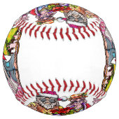 Balle De Softball Hippie Santa Couple (Devant)