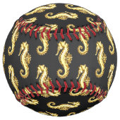 Balle De Softball Hippocampe Polygonal Or (Dos)