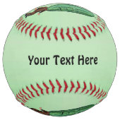 Balle De Softball Homme Avec Grosse Tête De Picket Vert Face Brown (Devant)