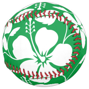 BALLE DE SOFTBALL HULA HAÏIENNE (HIBISCUS) ROSE